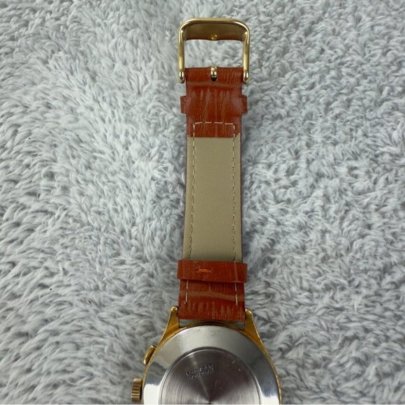 Vintage Chronographe Suisse Automatic Men's Watch Leather Strap - Picture 8 of 14